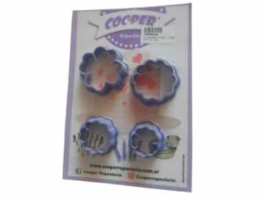 CORTANTE PLASTICO FLORES N° 2 X 4U.