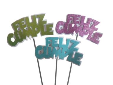 CARTEL FELIZ CUMPLE GOMA CHICO