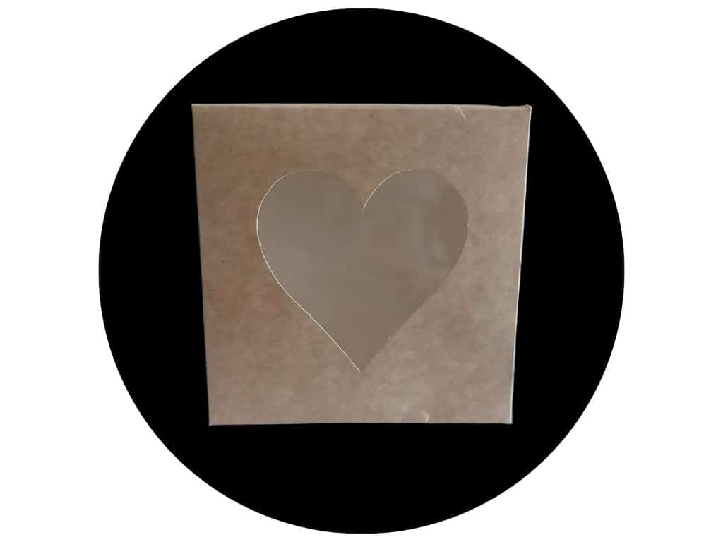 CAJA C/VISOR CORAZON KRAFT 12X12X 5