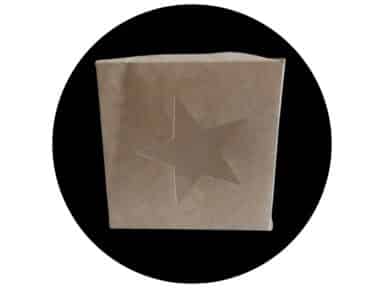 CAJA C/VISOR ESTRELLA KRAFT 12X12X 5