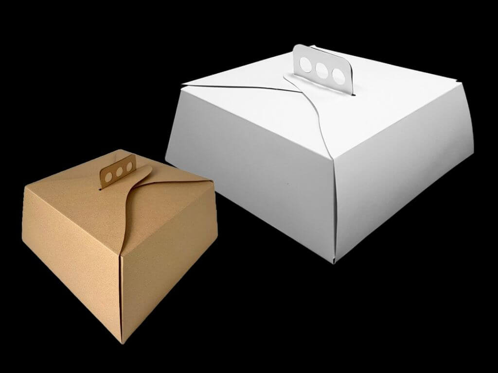 DC-MALETIN TORTA BLANCO/KRAFT 27 X 27  X 12 CM (JML)